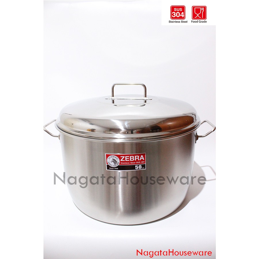 Panci Saus Besar Stainless / Panci Masak / Panci Zebra / Panci Sup Sop Kuah / Soup Pot / Sauce Pot Z