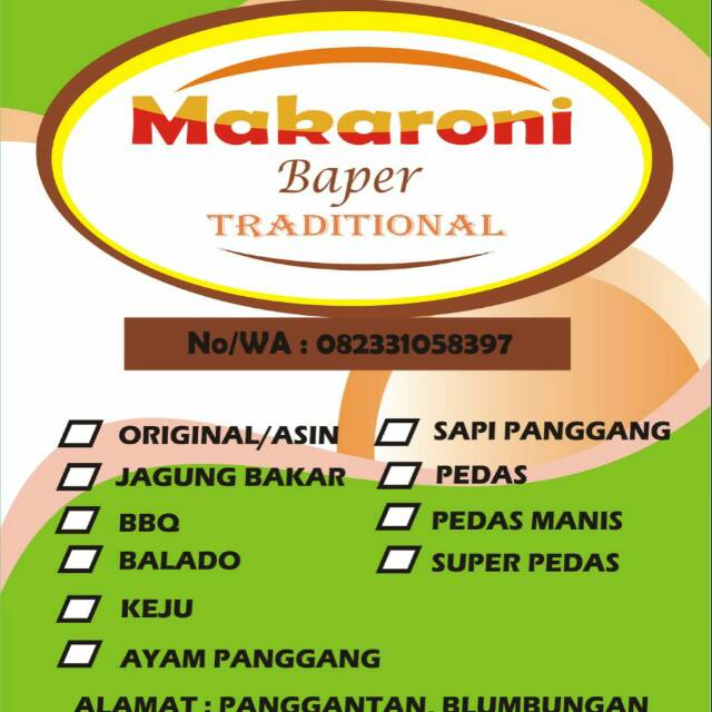 

Cemilan makaroni baper traditional