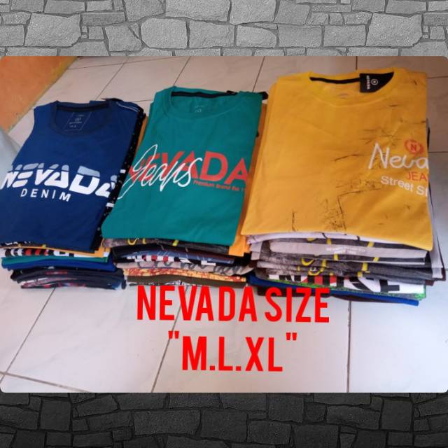  Kaos  nevada Lengan pendek handtag  full brand Shopee 