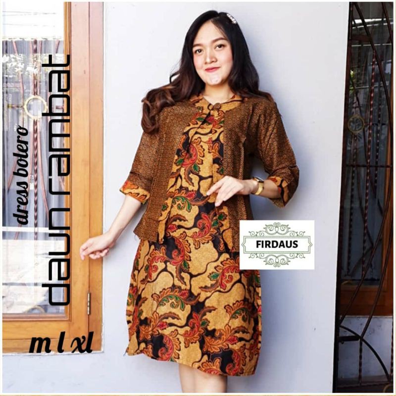 harga termurah,dres bolero batik,tunik bolero,batik kantor,batik kerja