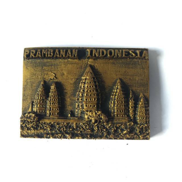 SOUVENIR MAGNET KULKAS CANDI PRAMBANAN INDONESIA UKURAN 9x5 cm - DEKORASI RUMAH