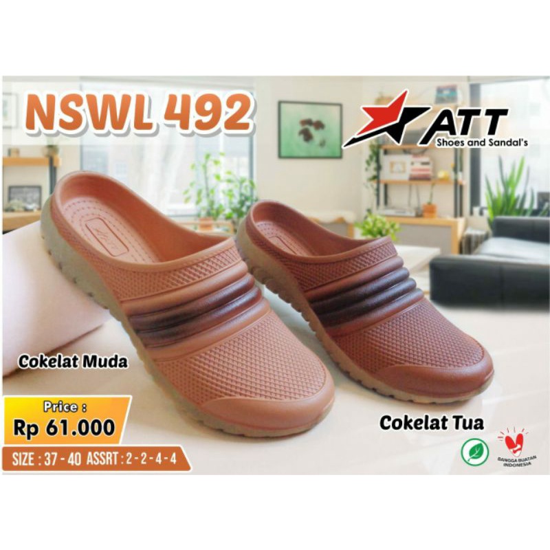 SEPATU SANDAL KARET PRO ATT NSWL 492 SENDAL WANITA SELOP BUSTONG BAIM
