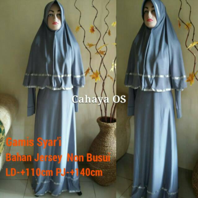 Gamis Jersey Syar'i Jumbo Murah/Baju Muslim
