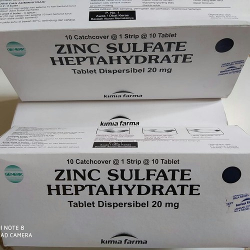 ZINC SULFATE KF 20MG DISP TAB KIMIA FARMA