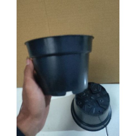 pot plastik hitam ukuran 15cm per1PCS - pot plastik hitam - pot plastik - pot hitam