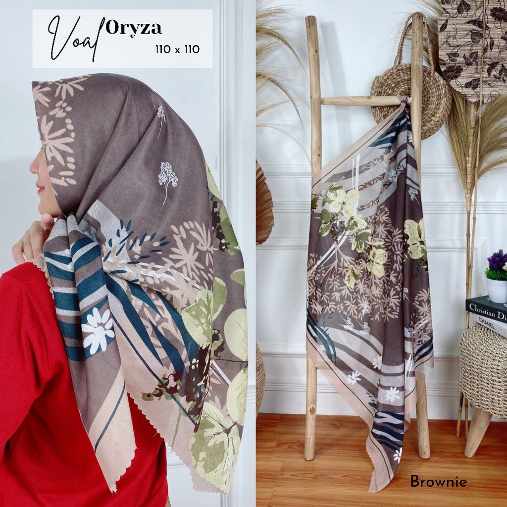 Hijab Voal Motif Kerudung Segi Empat