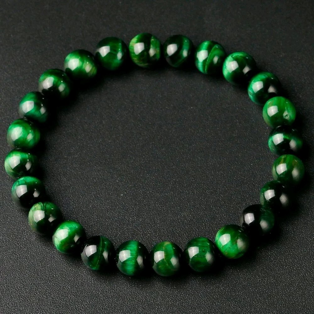 GELANG NATURAL GREEN TIGER EYE MEWAH DAN ELEGAN