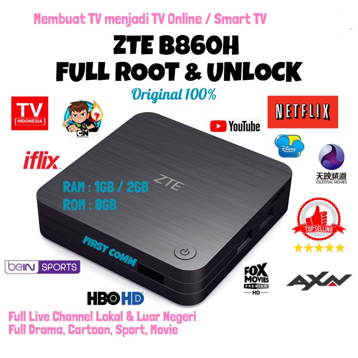 TV BOX ZTE B860 / ZTE B860H / ZTE ZXV10 B860H FULL ROOT UNLOCK - RAM 1GB