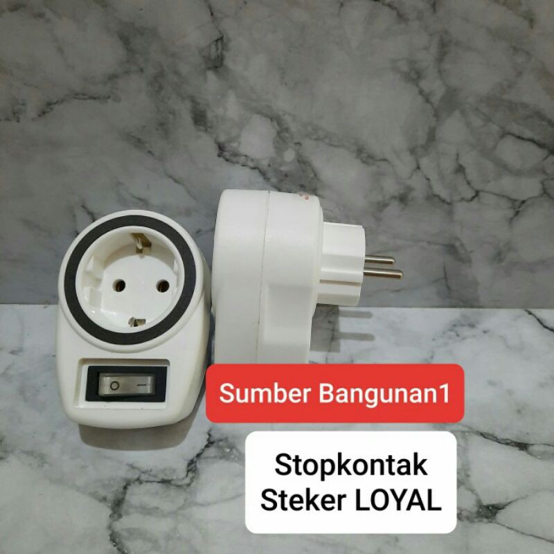 Stop kontak steker LOYAL saklar colokan listrik stopkontak on off