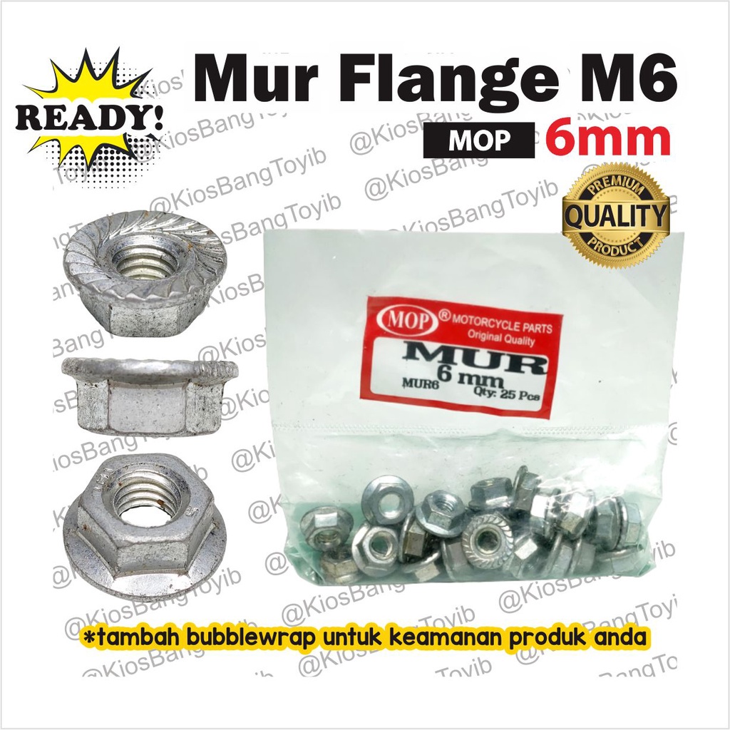 Mur Flange Topi M6 Mur Baut Plat Nomer