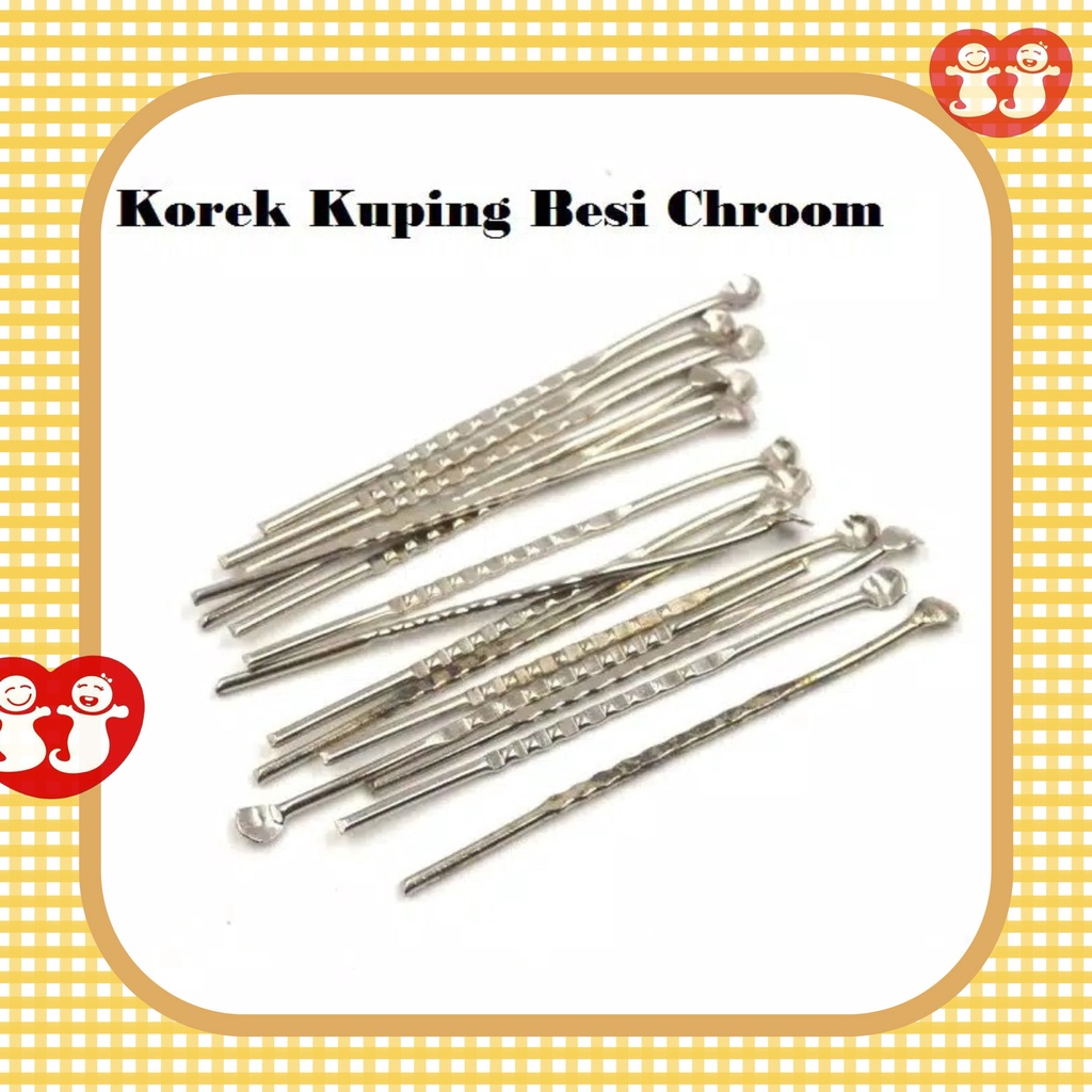 Korek Kuping Besi Stainless Kecil / Alat Pembersih Telinga Chroom