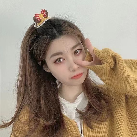 Jepit Rambut Rajut Lucu Model Telinga Hewan Aksesoris Fashion Korean Import