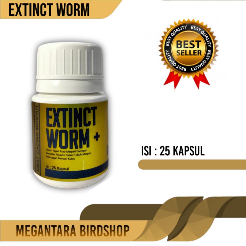 EXTINCT WORM OBAT CACING MERPATI ISI 25 KAPSUL