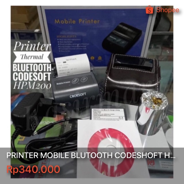 

Printer Mini Thermal Bluetooth Codesoft Hp-m200