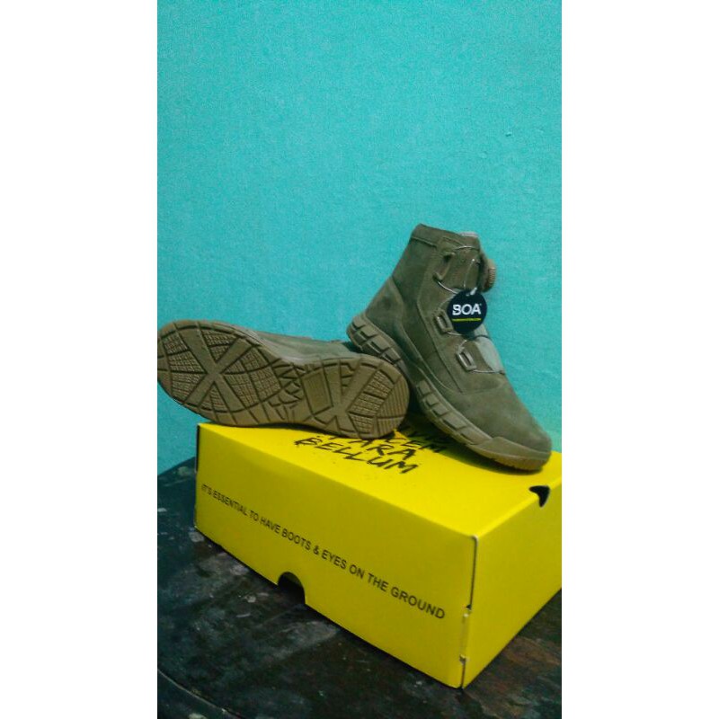 Sepatu PDL TNI POLRI Boa Parabellum Mid-Track Olive Green Original