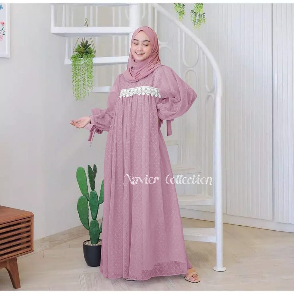 XVC - PROMO MAXI DRESS / READY STOCK LANGSUNG ORDER SAJA/ MAXI CHIKITA / MAXI IVORY/ MAXI IVORA/MAXI MIKAYLA / maxi nuraini-IVORY DUSTY