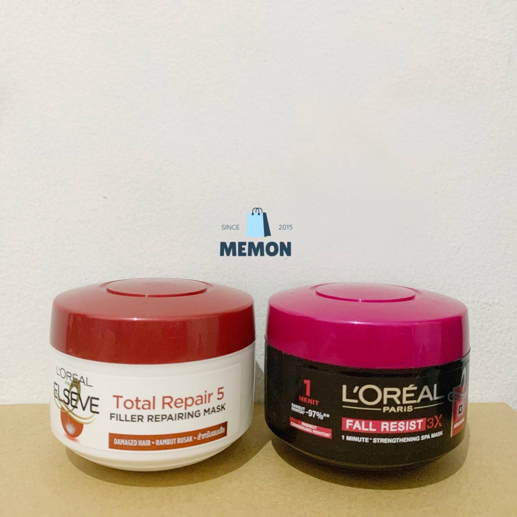 LOreal Paris Spa Masker Rambut Fall Resist Smooth Intense Total repair