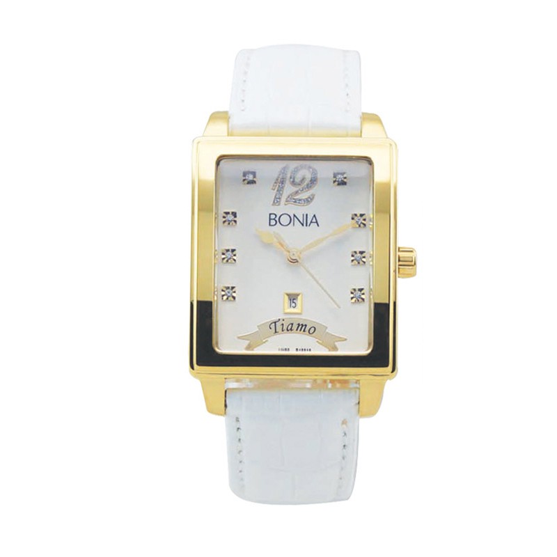 Bonia B10013-1559V Jam Tangan Wanita - Gold White