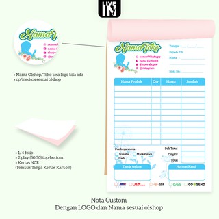 Nota Kwitansi 16 Folio 2 Apply Custom Free Desain