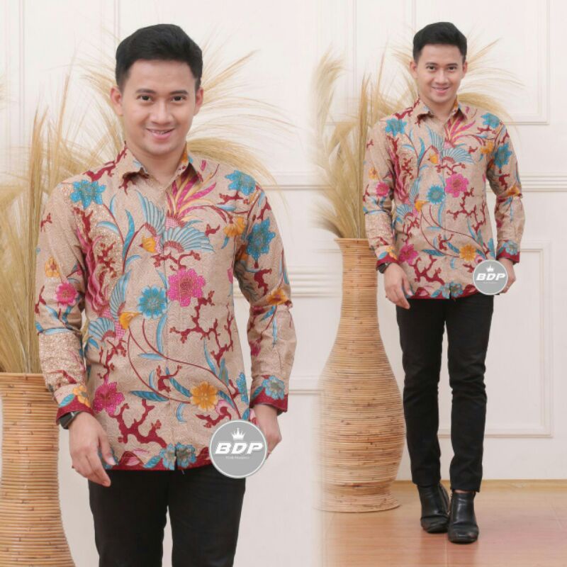 kemeja batik pria lengan panjang High Quality terbaru