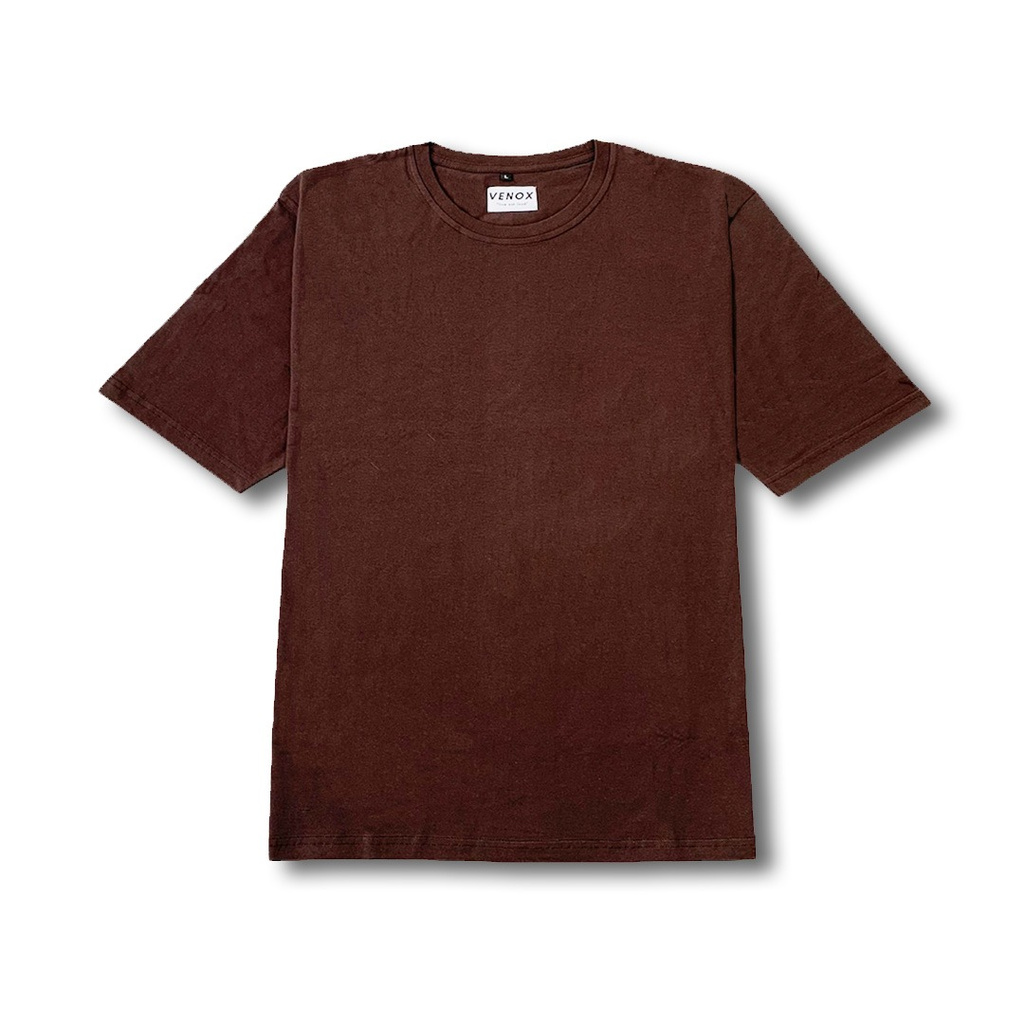 KAOS BAJU OVERSIZED - Kaos Baju Polos Oversize coklat unisex oversized T-shirt BROWN