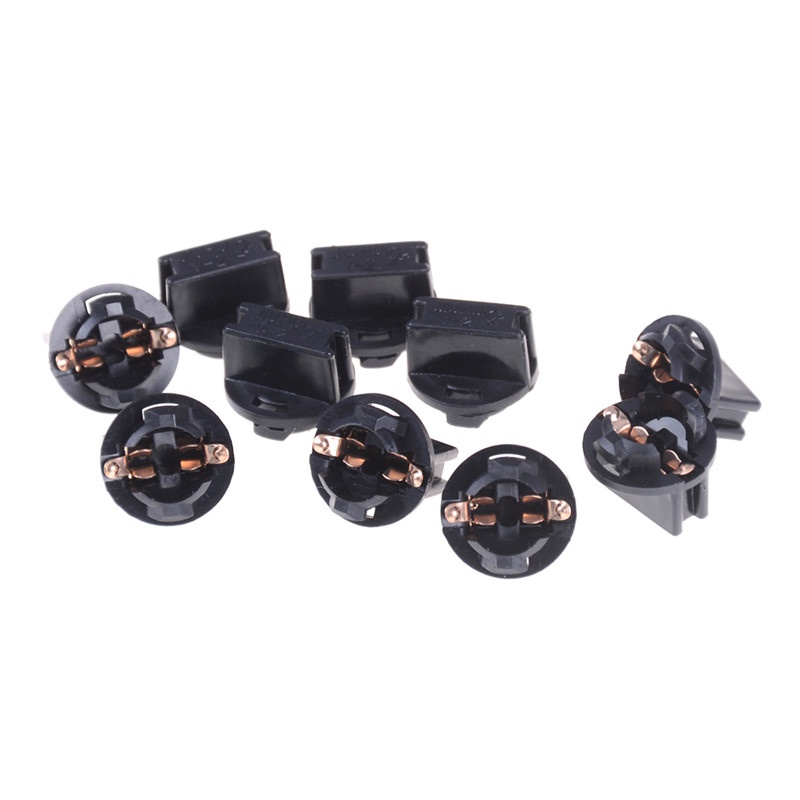 {LUCKID}10PCS T10 W5W 168 192 194 Wedge Instrument Panel Dash Light Base Socket