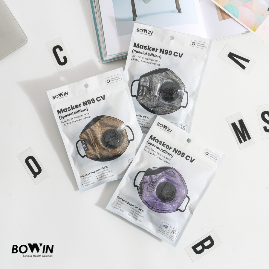 Bowin Masker N99 CV (Masker Kesehatan/Masker Anti Polusi/Masker Motor)