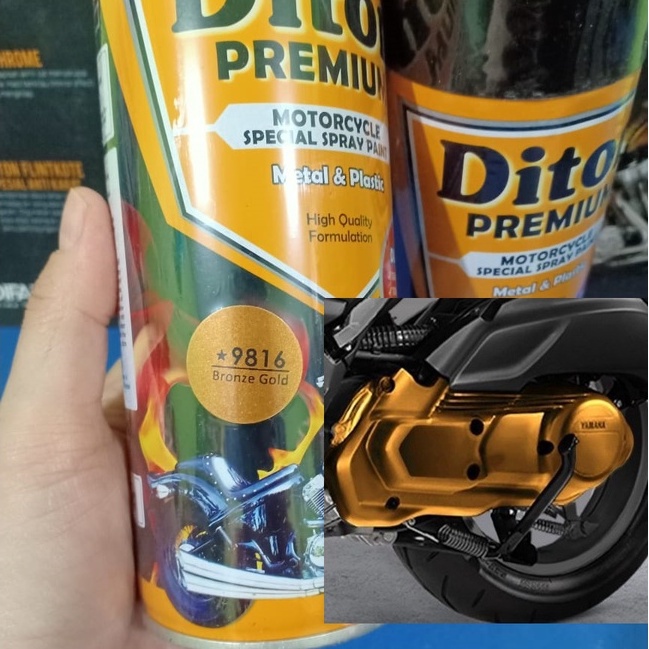 DITON Premium Pilok Pilox Cat Semprot - VG 9816* BRONZE GOLD Velg and Engine Part Colours (400cc)