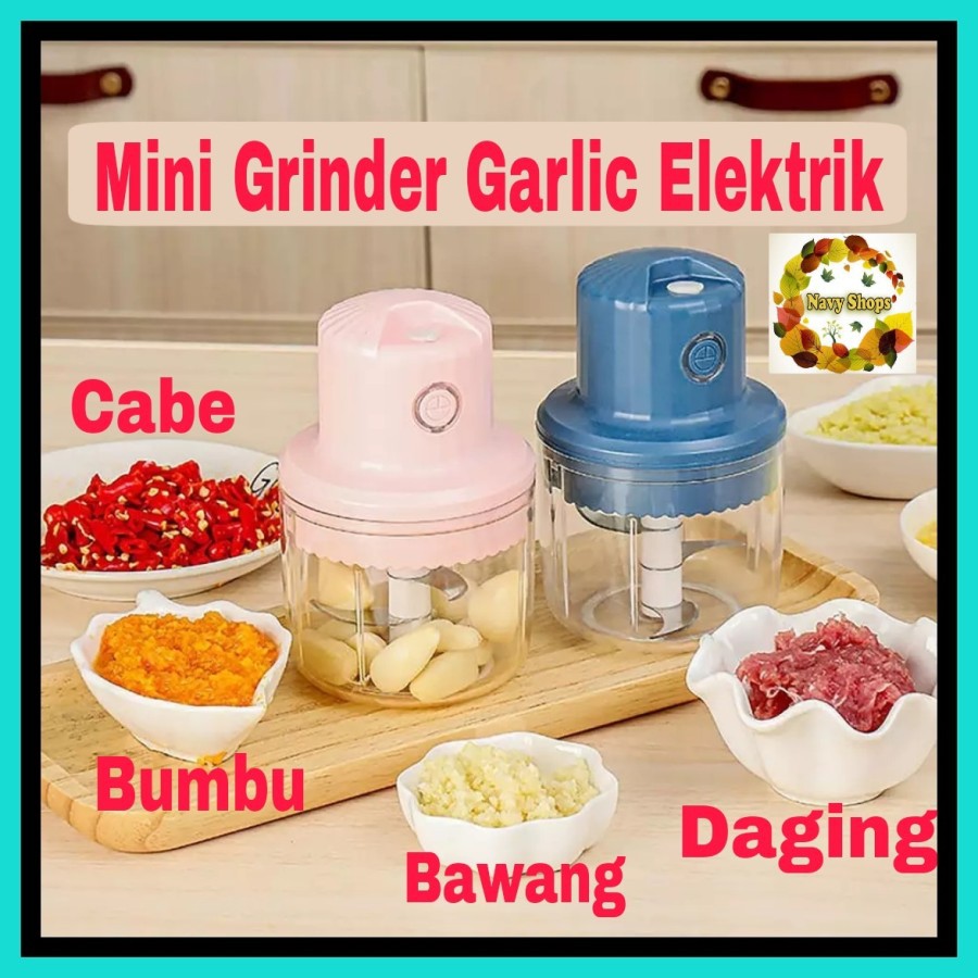 NA - MINI GRINDER GARLIC ELECTRIC USB - GILINGAN MINI USB - CHOPPER USB