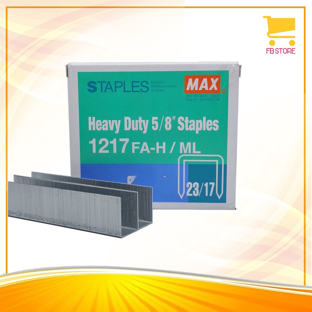 

Isi Staples / Stapler Max ORIGINAL Heavy Duty 5/8" 1217FA-H / ML 23/17 1000 STAPLES