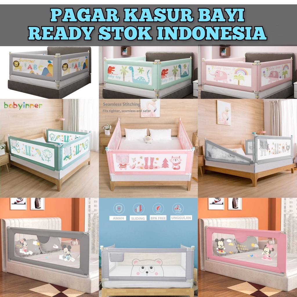 Bedrail Bed Guard Rail Pagar Bayi Anak Pengaman Kasur Tempat Tidur Ranjang Bayi Safety Fence Baby
