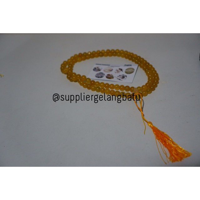 tasbih batu YELLOW AGATE 99 butir premium tasbeh KUNING fashion muslim aksesoris pria wanita fashion