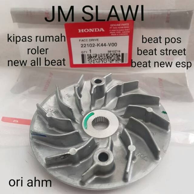 22102-K44-V00 Kipas rumah roller face drive beat street beat pop scoopy f1 new esp  stater halus ori AHM