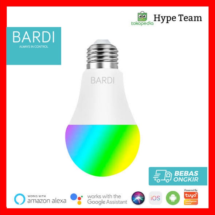 BARDI 12W  9W  7W BARDI Smart Light Bulb Lamp Bohlam LED WIFI RGBWW - 7 Watt Diskon