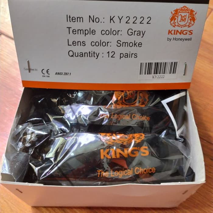 KACAMATA KING ORIGINAL KACAMATA SAFETY EYEWEAR COLOR SMOKE