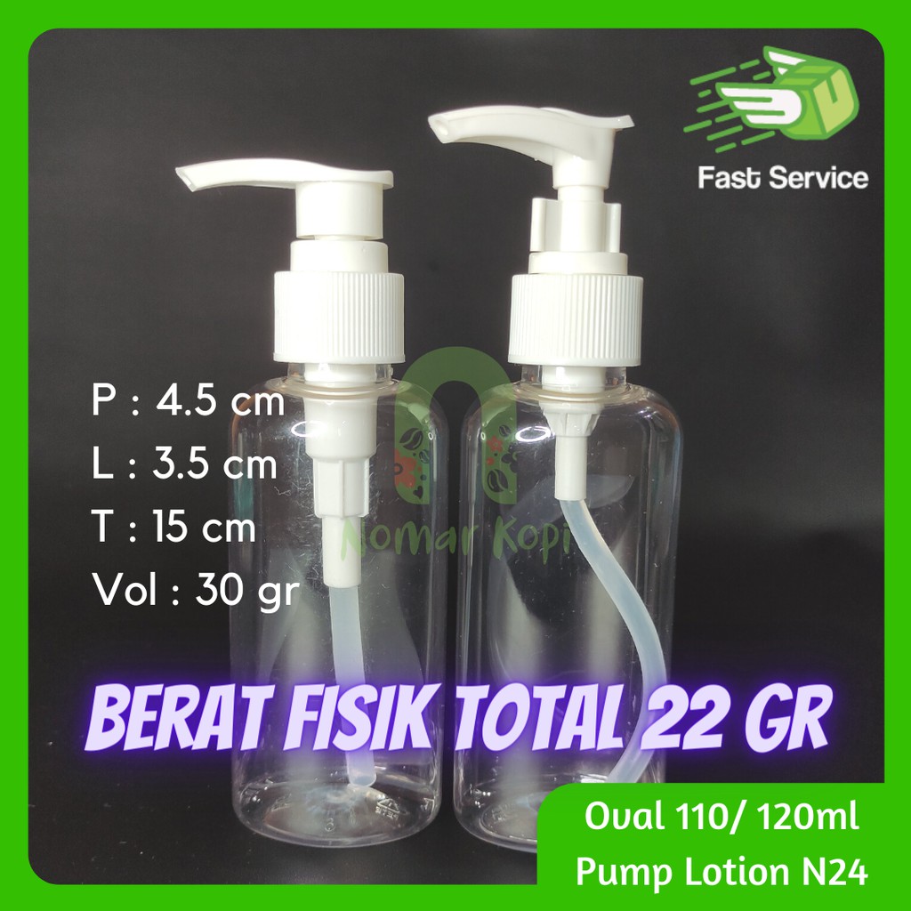 Botol 120 Oval (100ML Extra) Pump Lotion