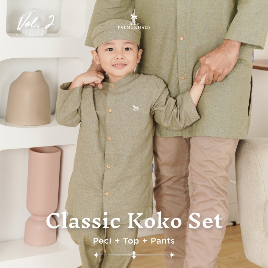 Little Palmerhaus - Classic Koko Set Raya Collection/Baju Koko Muslim bahan katun supreme model terbaru bahan halus dingin