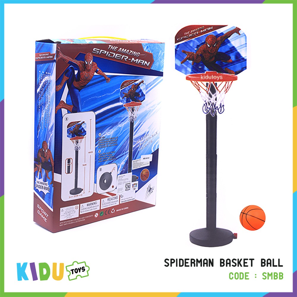 Mainan Anak Spiderman Basket Ball Kidu Toys