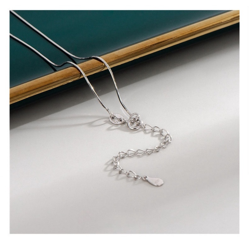 Kalung Rantai Panjang 20-24 Inch Bahan 925 sterling silver Untuk Wanita