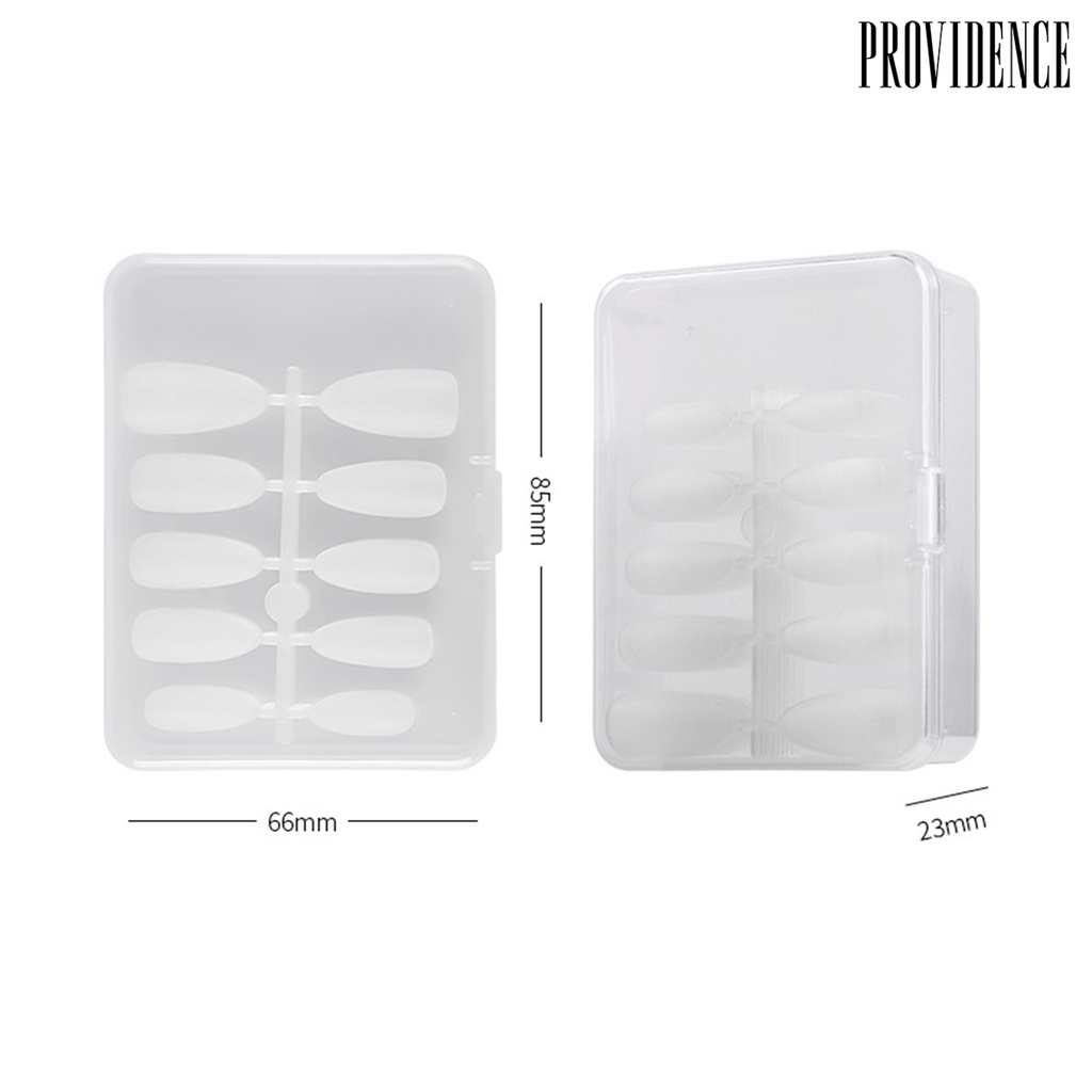 Providence 100Pcs / Set Kuku Palsu Ultra Panjang Flexible Warna Matte Untuk Nail Art