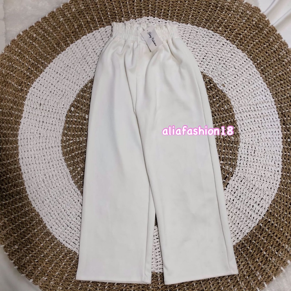 CELANA KULOT JUMBO SCUBA/CELANA KULOT FULL KARET/KOREAN PANTS WIDE LEG PANTS