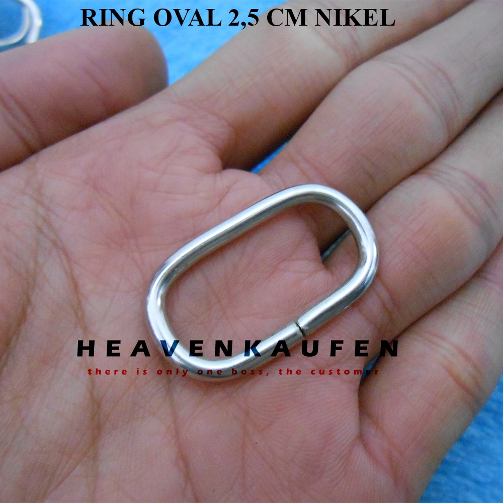 Ring Oval Tas 2,5 cm Nikel Murah Eceran Grosir