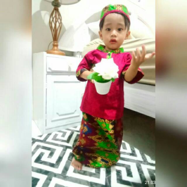 Sarkoci anak umur 1-9 tahun pakaian anak koko anak sarung anak peci anak couple batik anak lebaran j