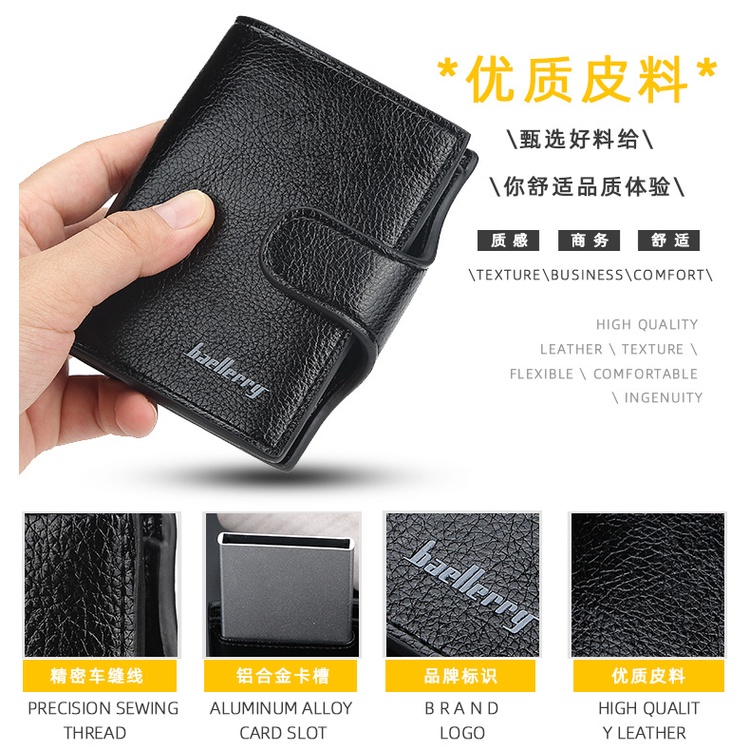 BAELLERRY K9111 Dompet Kartu Pria Bahan Kulit PU Leather Premium WATCHKITE WKOS