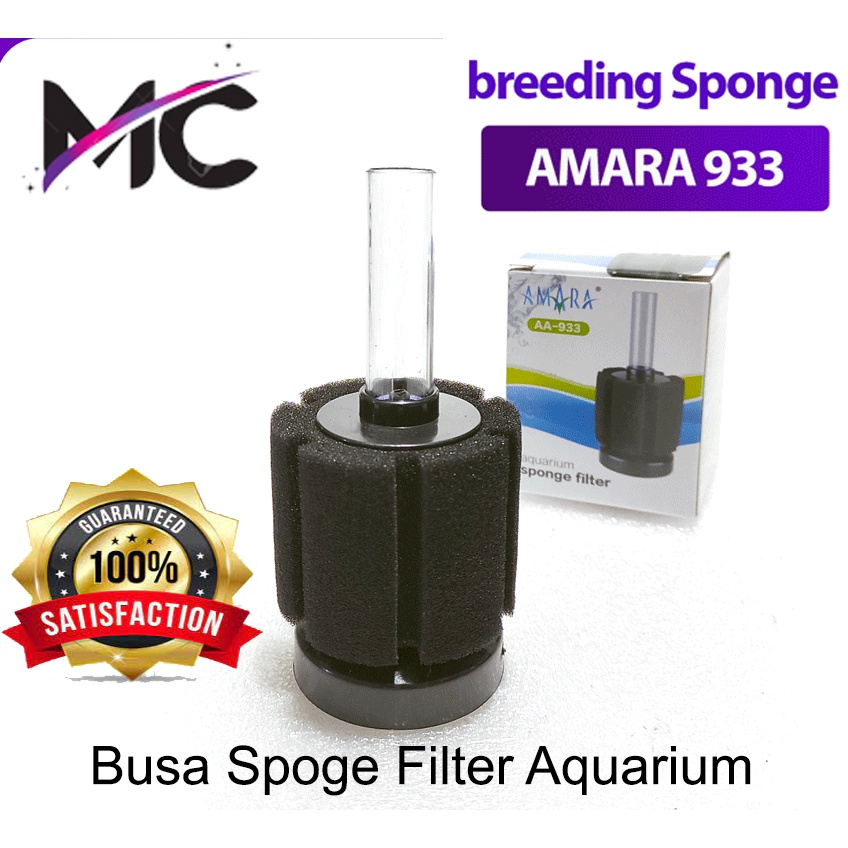 Busa Filter Aquarium Sponge Biofoam Bio Foam Mini Spon Amara AA 933 833 Aquascape Penyaring Udara Aerator Airator Aksesoris Perlengkapan ikan