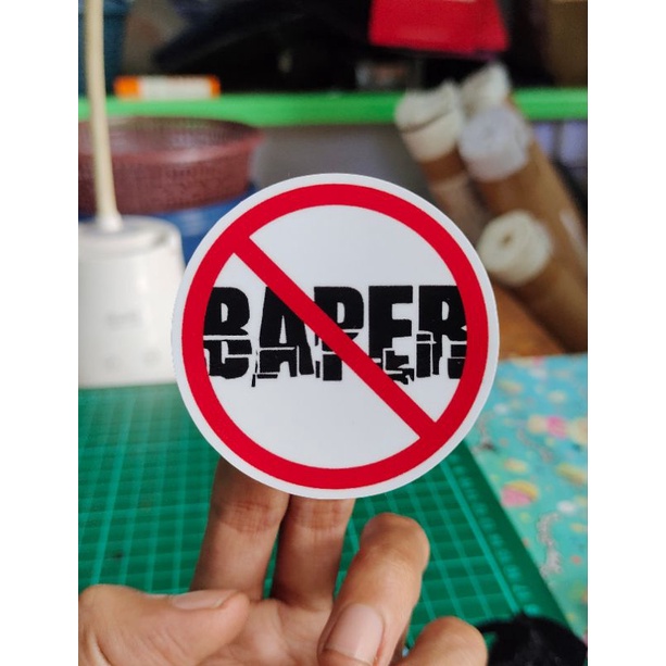 

stiker print dilarang baper custom stiker print keren