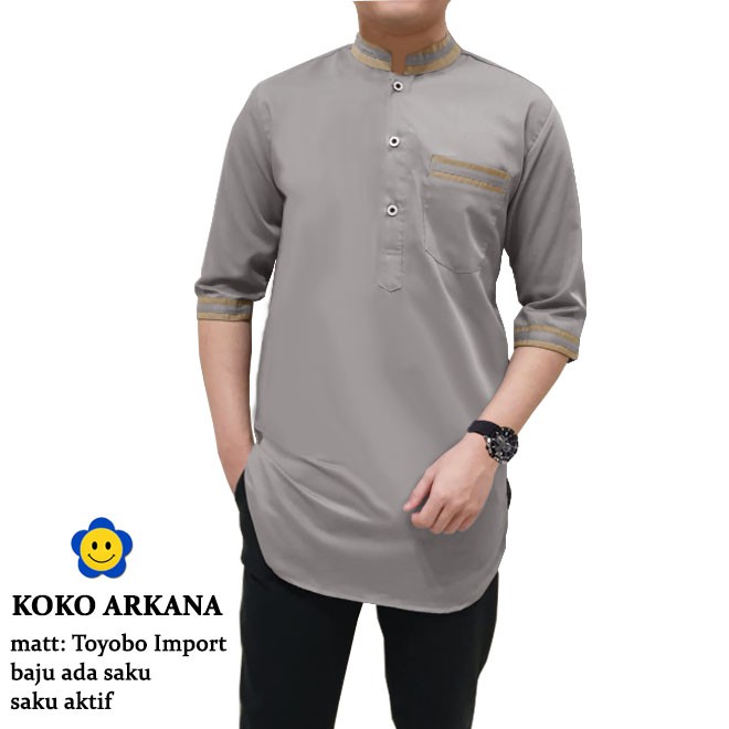 Koko Arkana - Logo Smile (LS) - Ukuran S-3XL - Matt Katun Toyobo Import