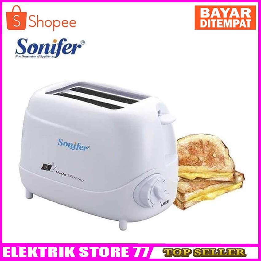 Sonifer Toaster SF-6005 Pemanggang Roti Otomatis Loncat Berkualitas