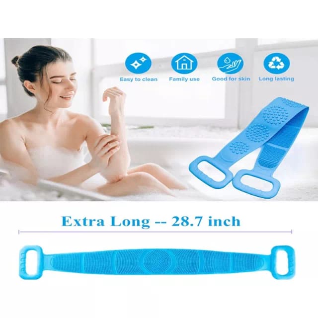 Spons Mandi H305 Sikat Punggung Silicone - Sponge Busa Spons Penggosok Badan Import ACC