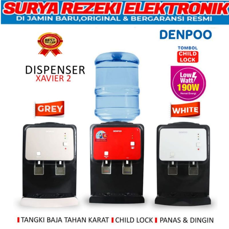DISPENSER GALON ATAS LOW WATT DENPOO XAVIER 2
